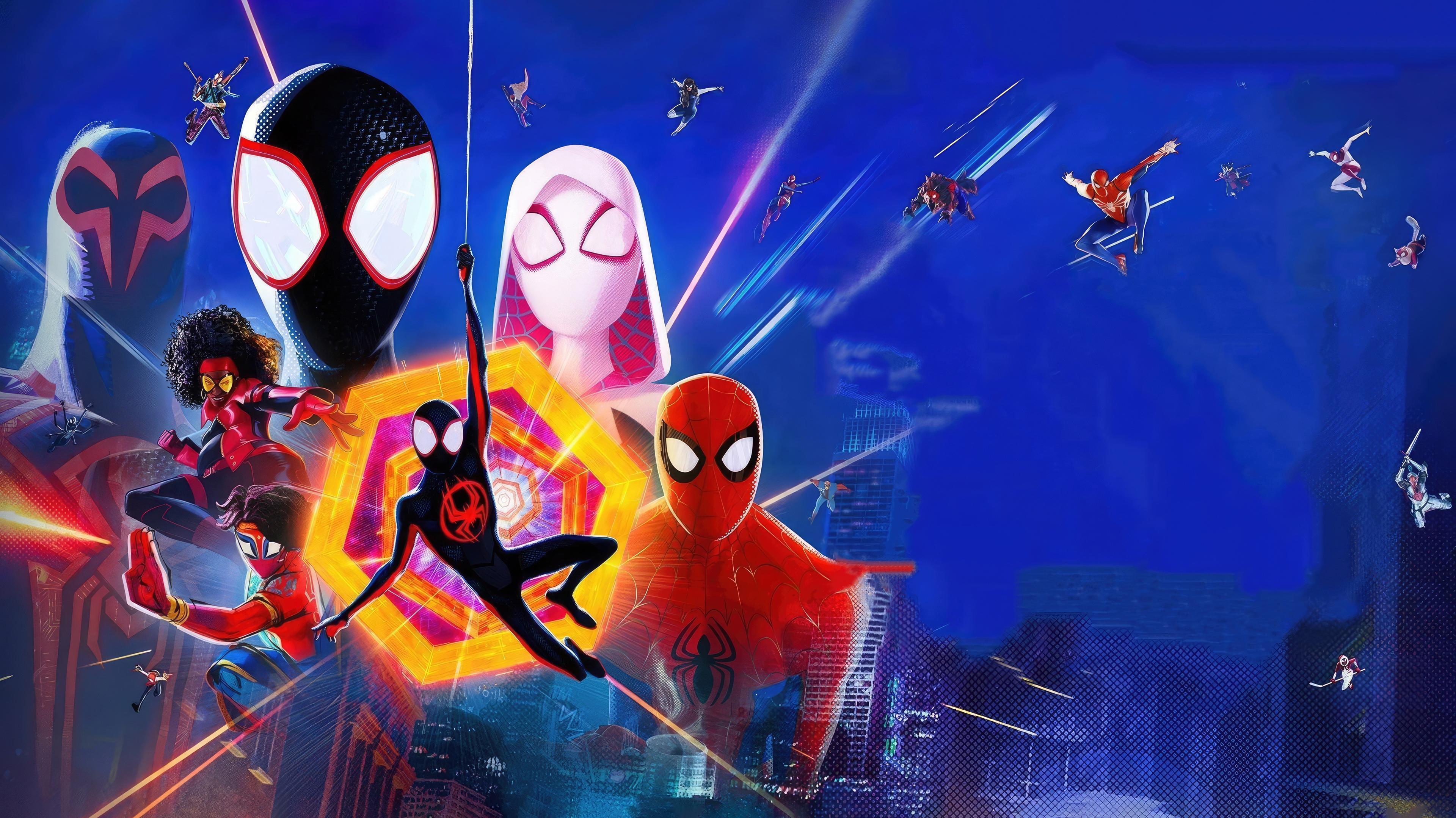 Spider Man Across The Verse 4k Wallpaper HD Movies