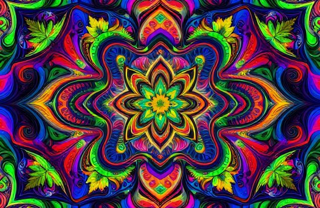 Psychedelic Weed Wallpaper