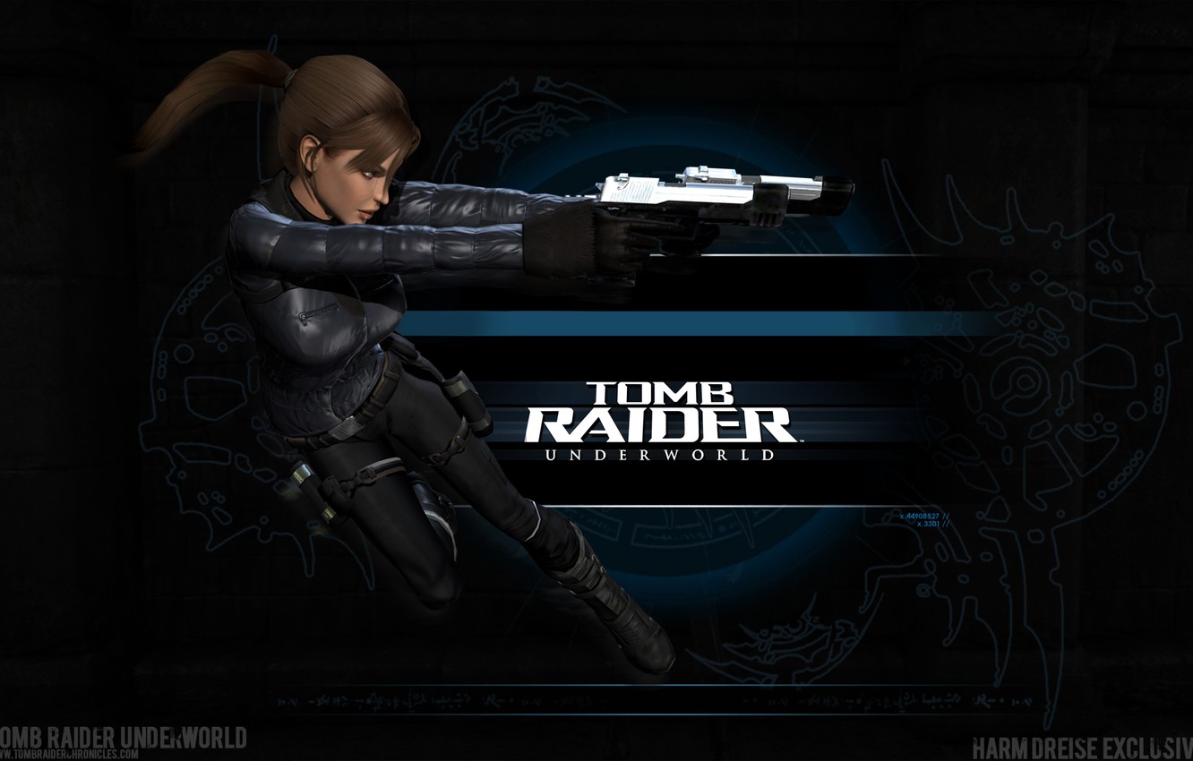 Wallpaper Tomb Raider Game Pistols Jump Games Lara Croft