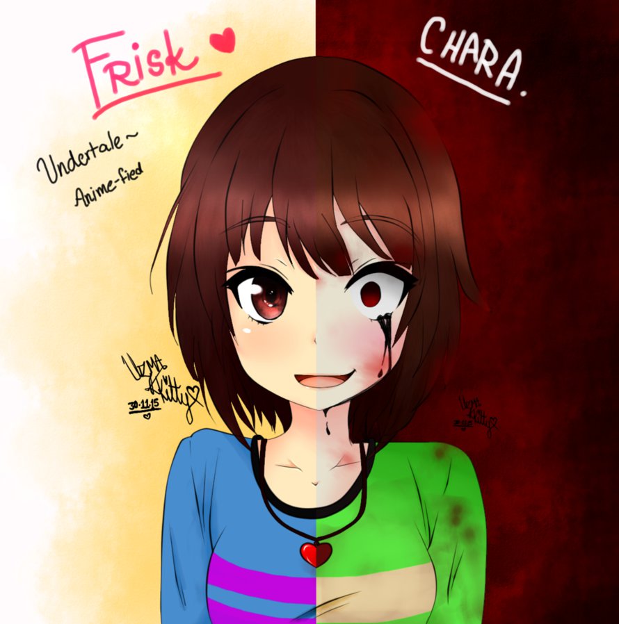 Frisk Chara Undertale By Kittybelladonna