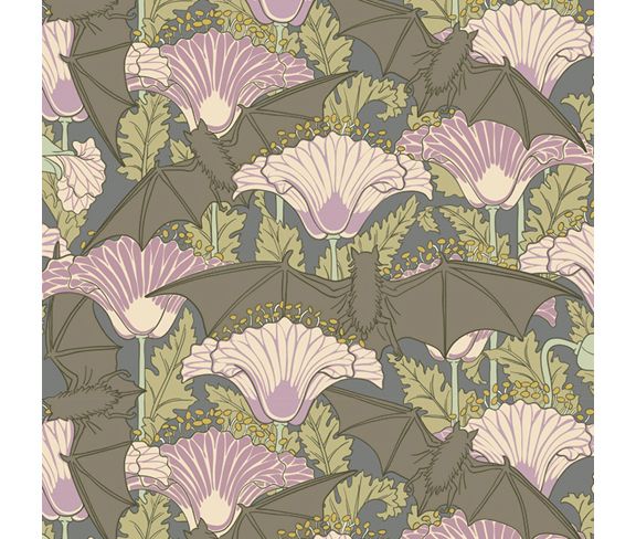 Wallpaper design with bird flowers and strawberries by CFA Voysey  London 1926  VA Images