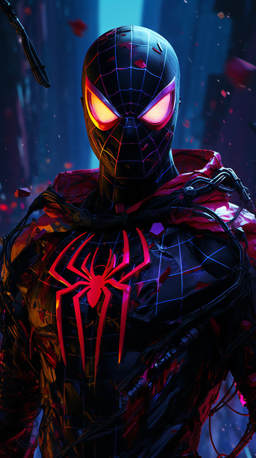 Miles Morales Spiderman 4k Phone Wallpaper Spider Illustration