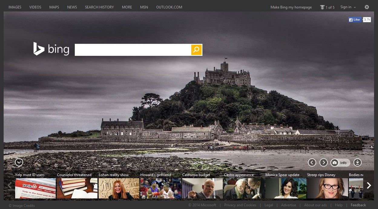 Rolls Out New Background For The Bing Search Engine Every Day