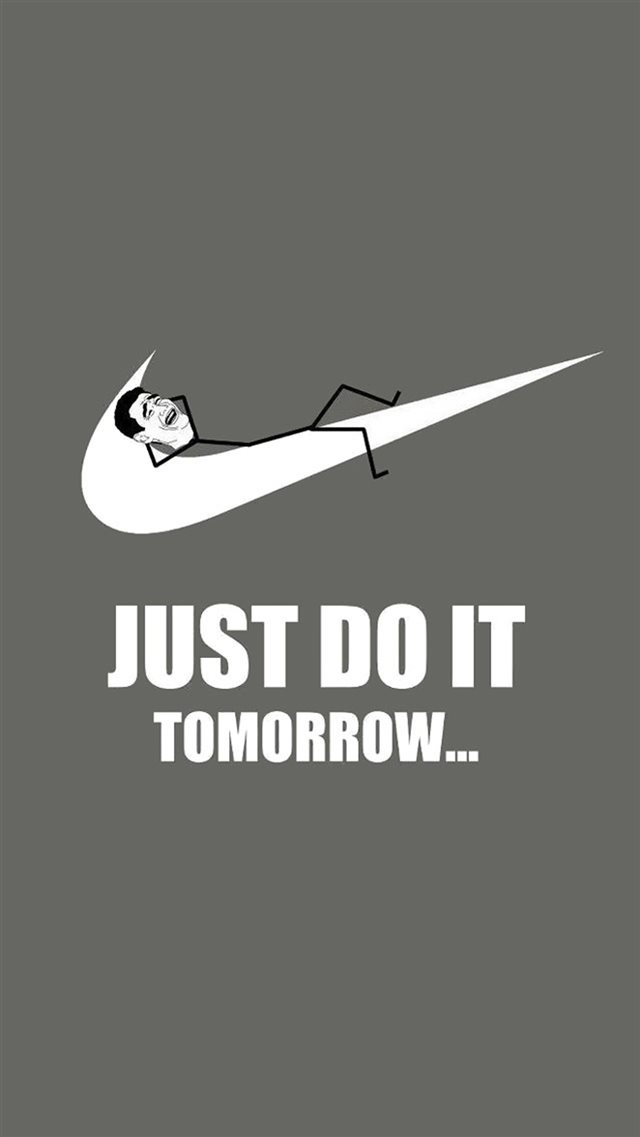 Just Do It Tomorrow Nike iPhone Wallpaper