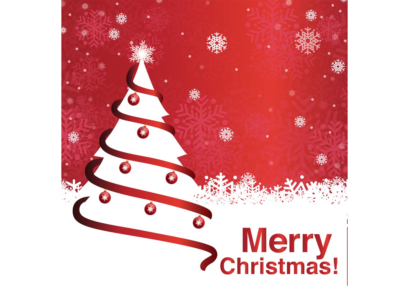 Merry Christmas Tree Background Vector Art