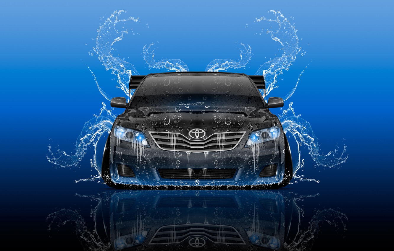 Wallpaper Water Auto Design Black Blue Tuning Style