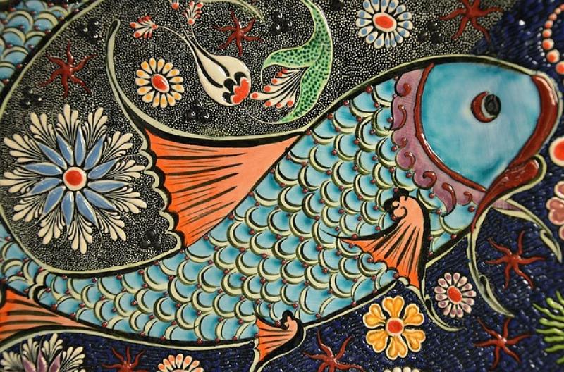 Mosaic Tile Art Ceramic Colorful Decorative Public Domain