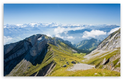 Panoramic Of Mountain Range Wallpaper