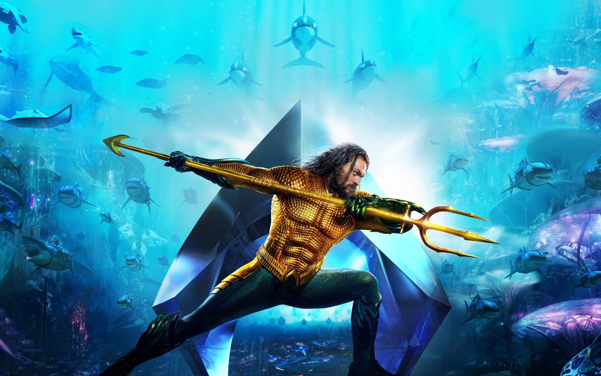 Movie Aquaman Jason Momoa Wallpaper Background Underwater