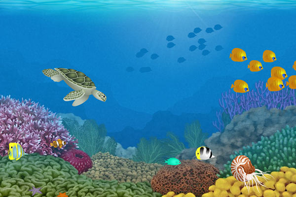 underwater background animation