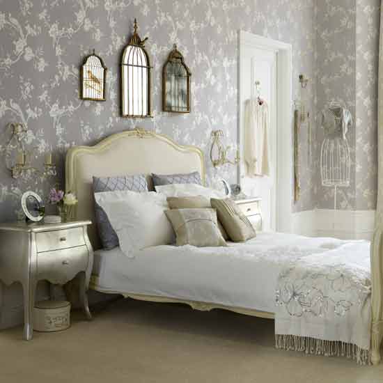 Glamour Bedroom Modern Floral Wallpaper NETROBE