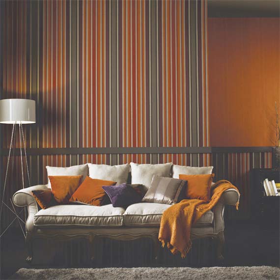 Darkish Orange for Living Room Interior Decorating Idea Cimots