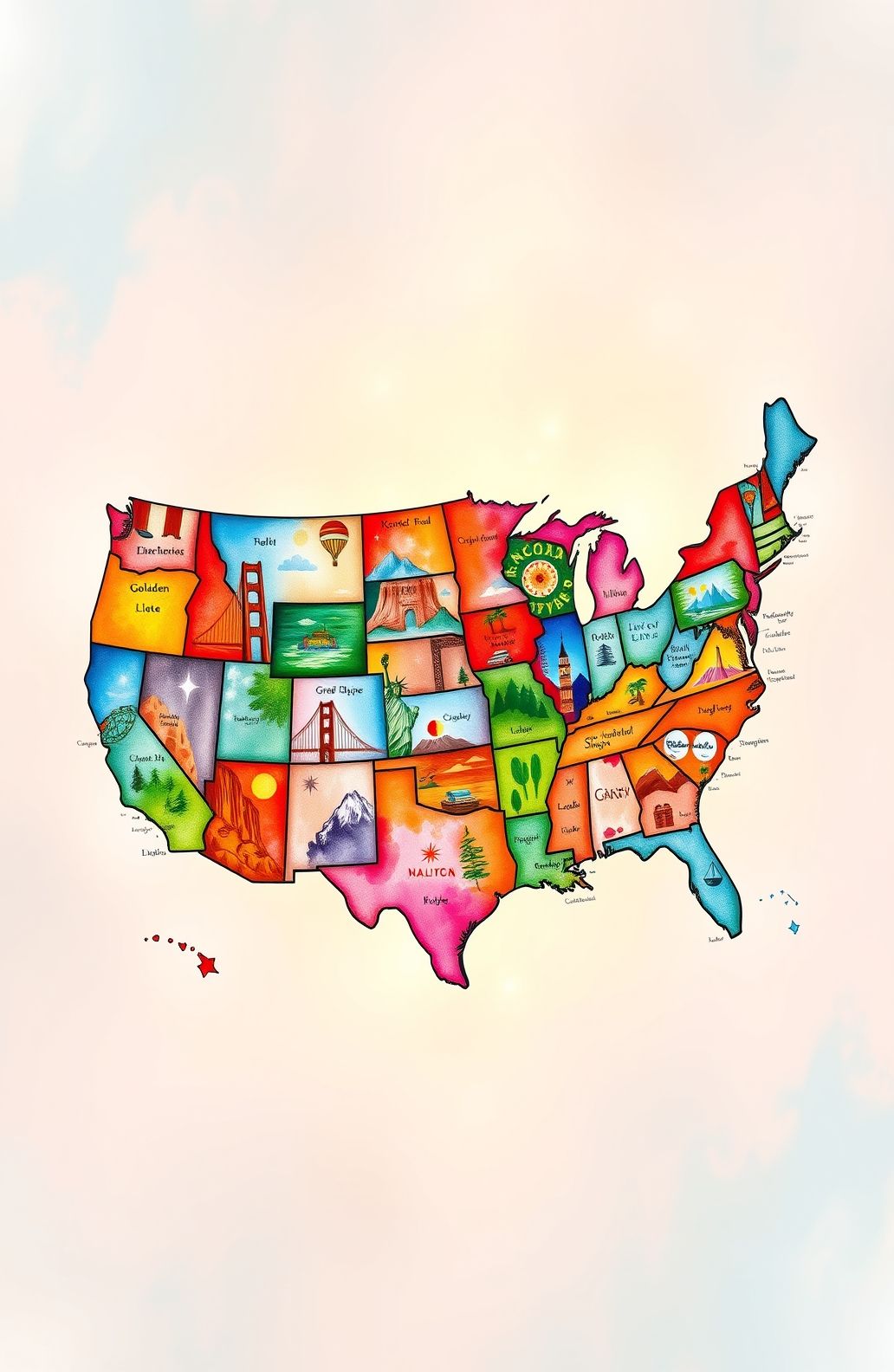 Usa Map HD Wallpaper
