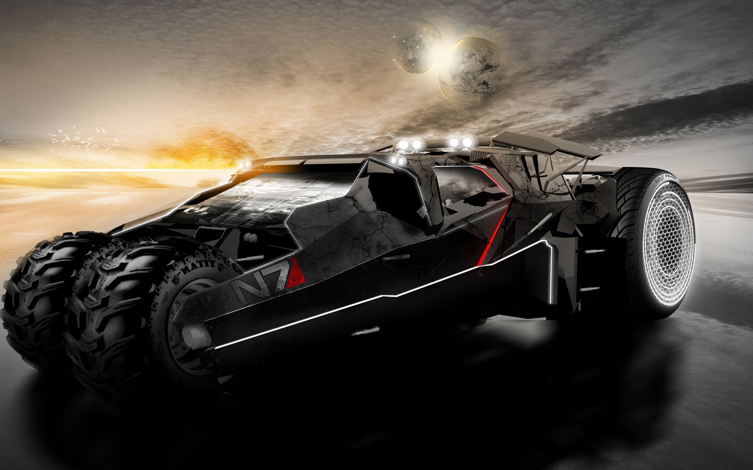 Mass Effect N7 Car Wallpaper HD