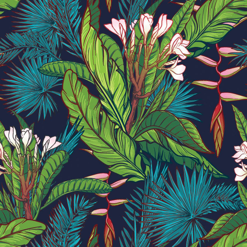 Tropical Jungle Print Mural Murals Your Way