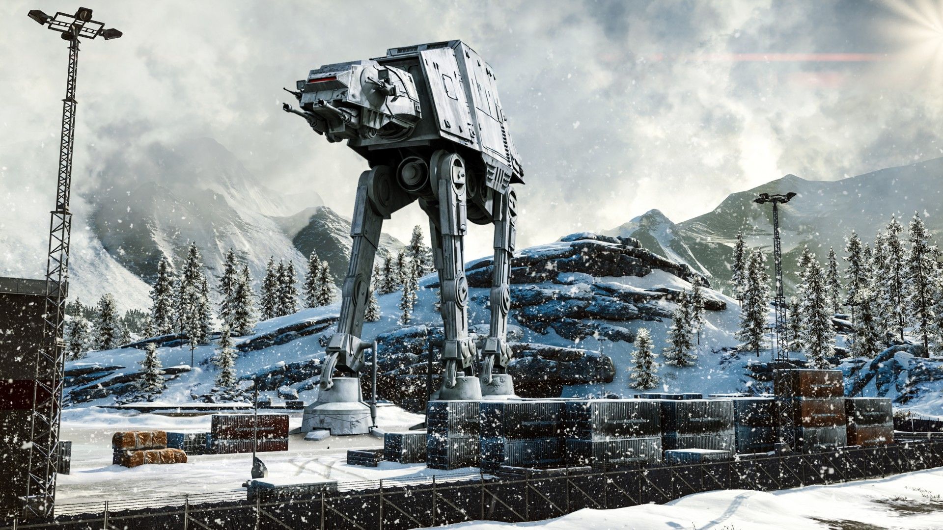 At Walker Star Wars Winter Snow HD