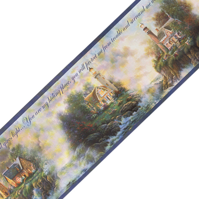 Scenic Lighthouses Prepasted Wall Border Roll Contemporary Wall