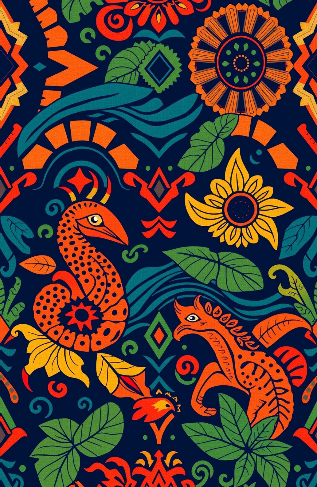 Polynesian Tribal Wallpaper