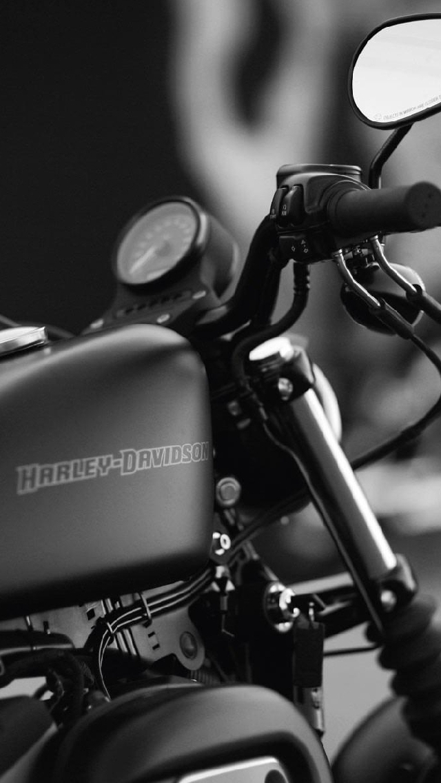 iPhone Wallpaper Black And White Harley Davidson Under
