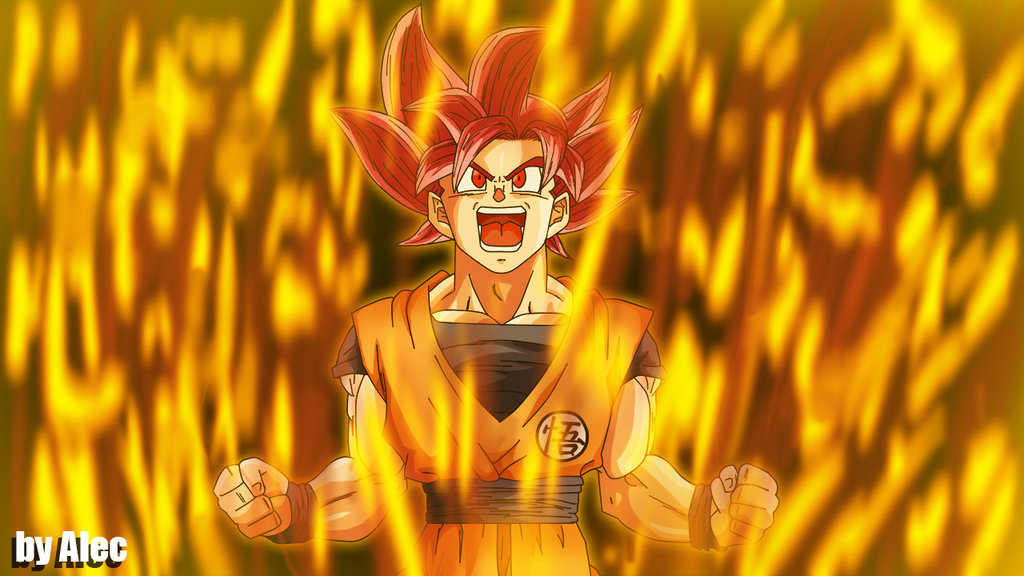 Goku Ssj God By Animaarts