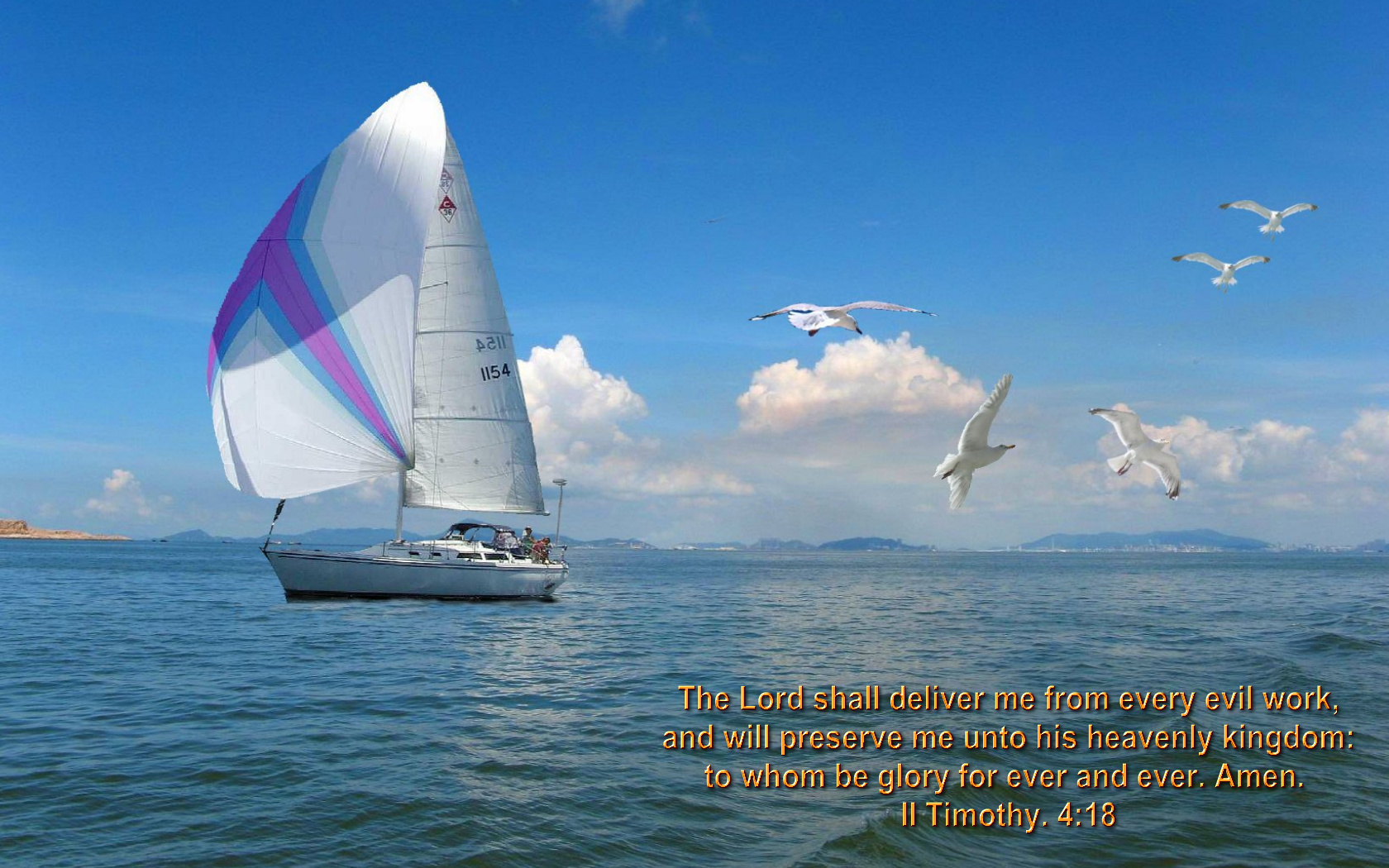 Christian  Bible versed sailing wallpapers 2nd Wittness