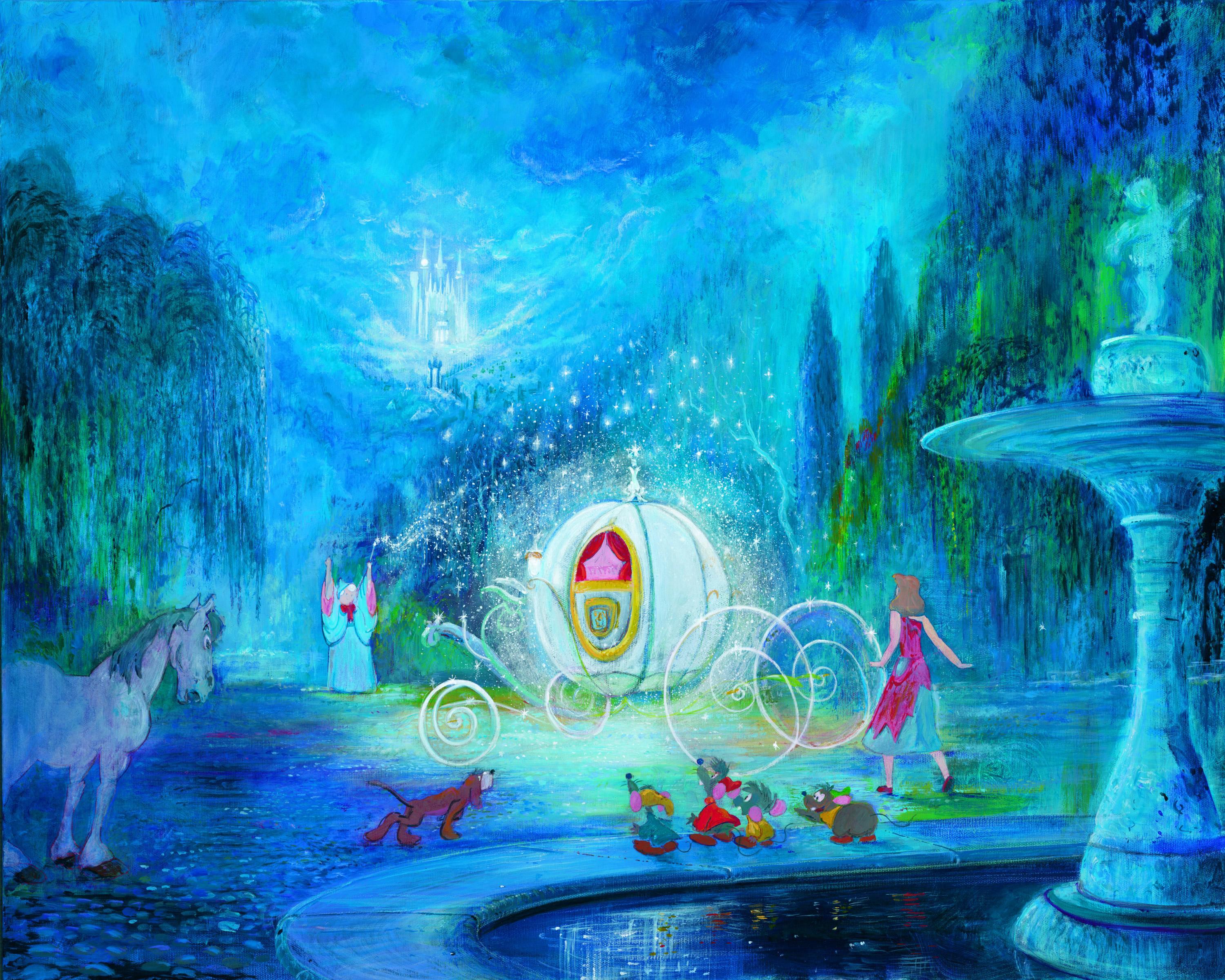 Disney Cinderella S Castle Fountain Fairy Coach