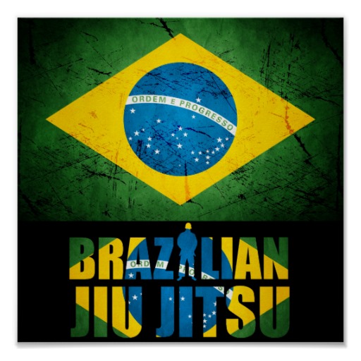 BJJ Brazilian Jiu Jitsu   Brazilian Flag Poster Zazzle