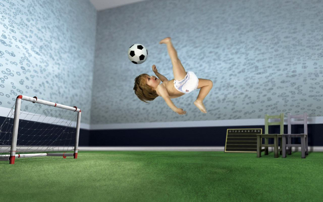 Funny Baby Football HD Wallpaper Scoopak