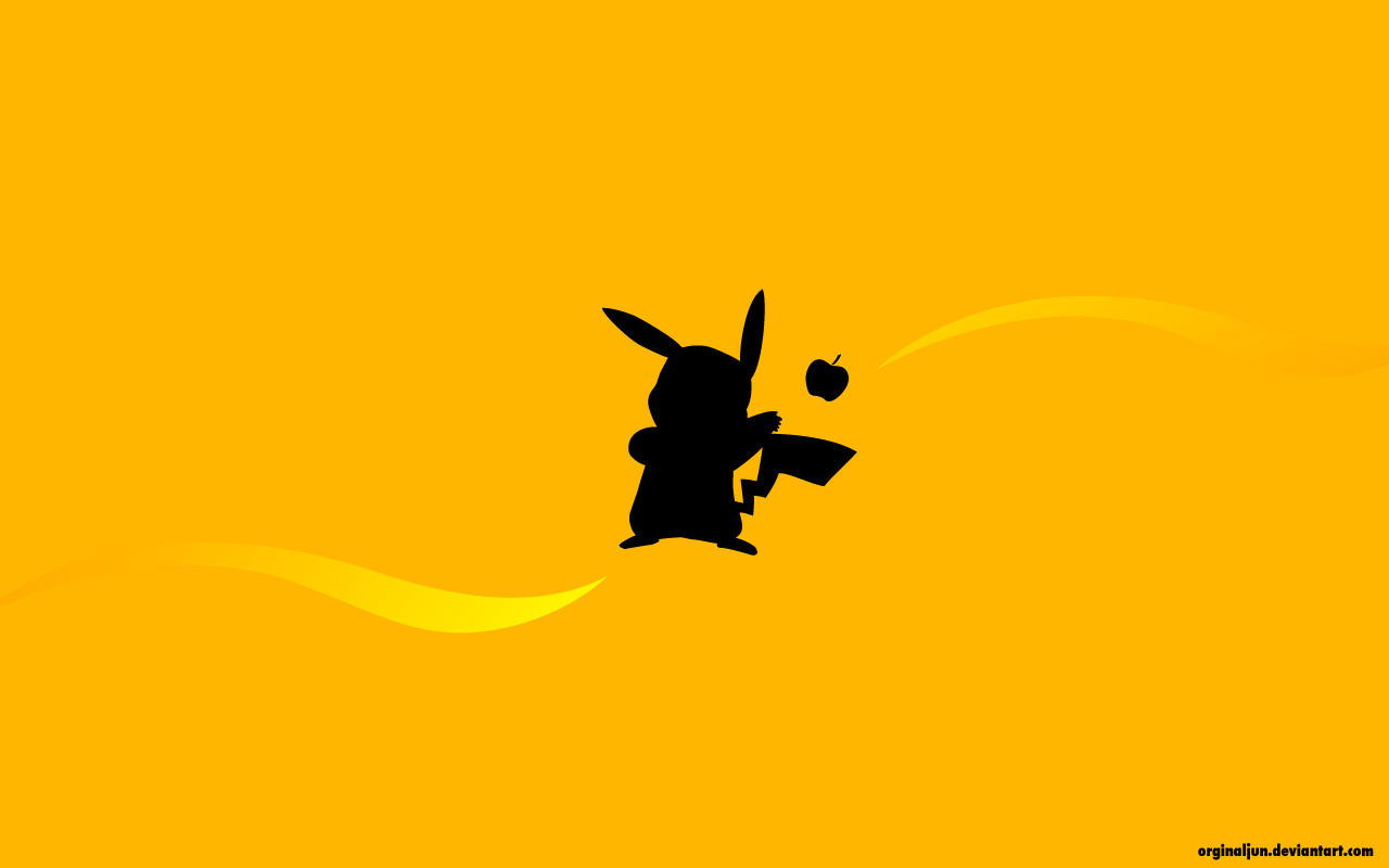 Pikachu Catch The Apple Wallpaper By Orginaljun