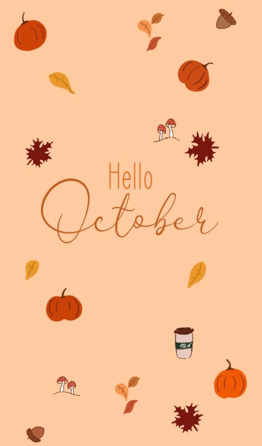 Download October Aesthetic Peach Cover Wallpaper
