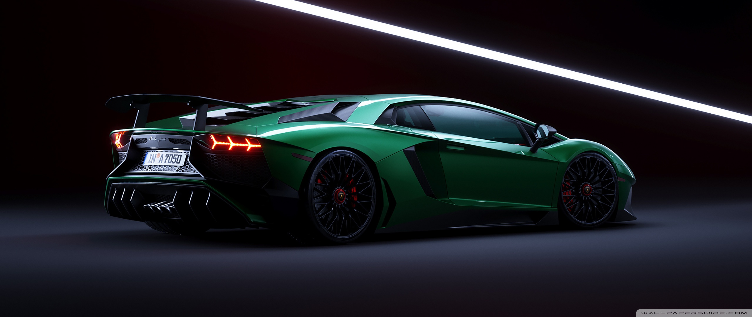 Green Lamborghini Aventador Superveloce Supercar Ultra HD Desktop
