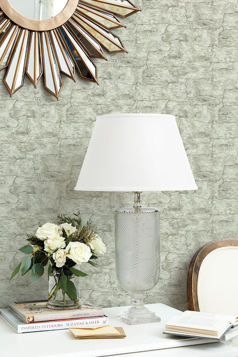 And Glittering Lighting Why Not Use A Wallpaper With Bark Texture