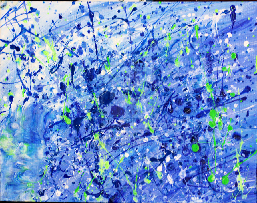 Light Blue Paint Splatter By Malloriemae