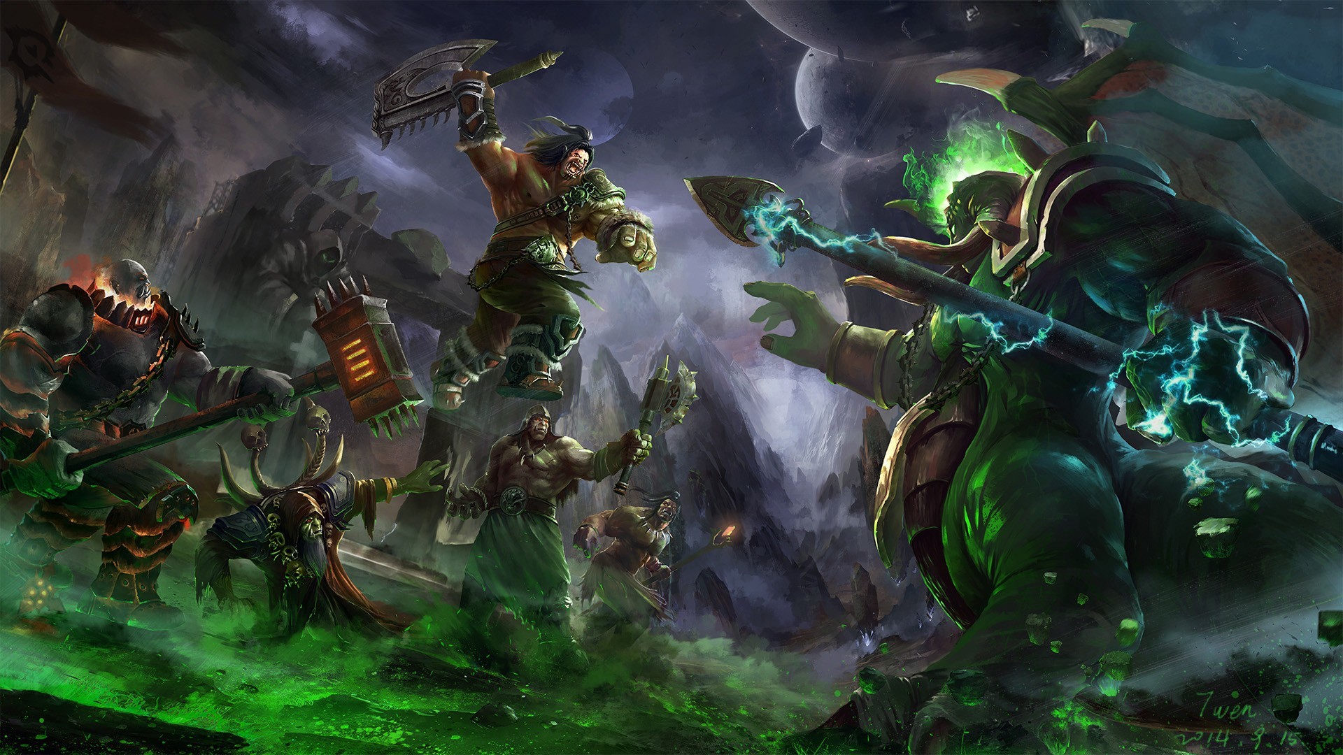 Wallpaper World Of Warcraft Axe Blizzard Grommash