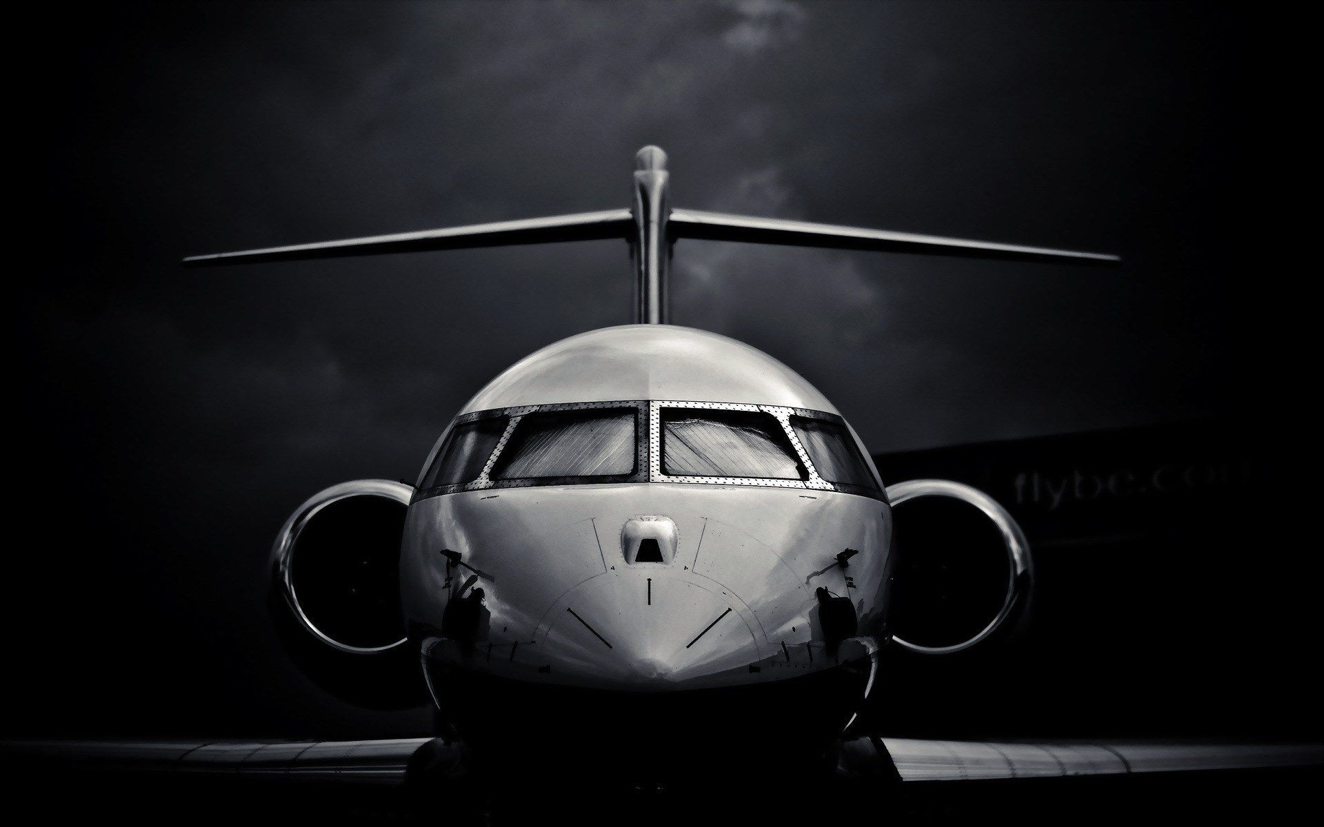 Black And White Airplane Wallpaper Top