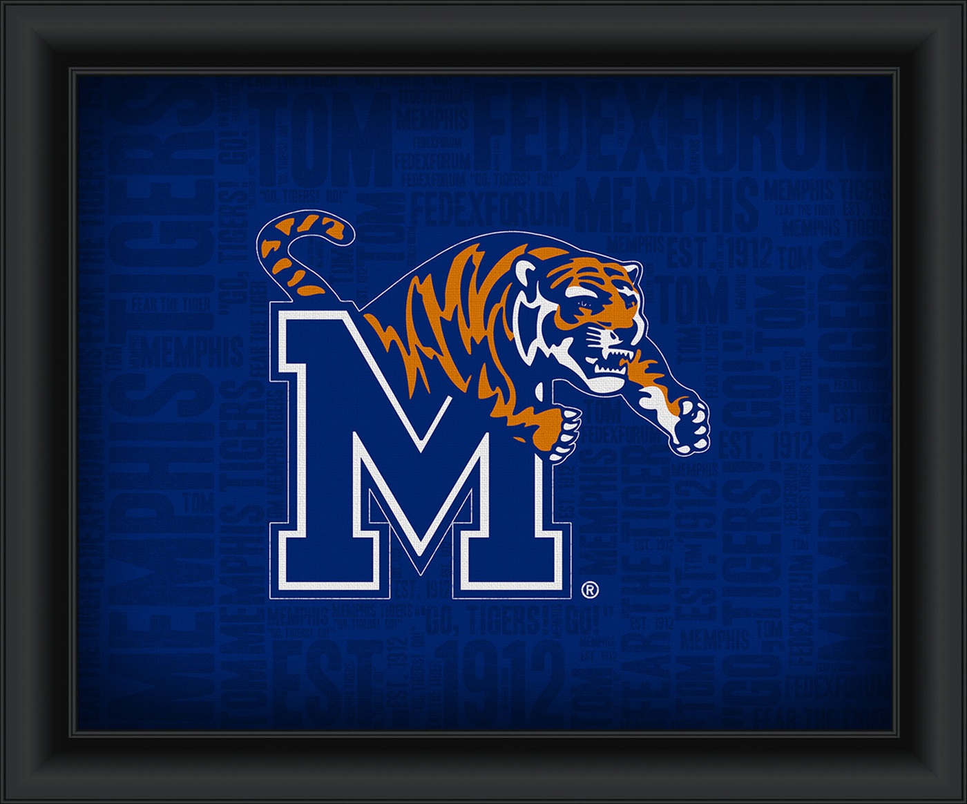 Shop By College Memphis Tigers Framed Word Cloud