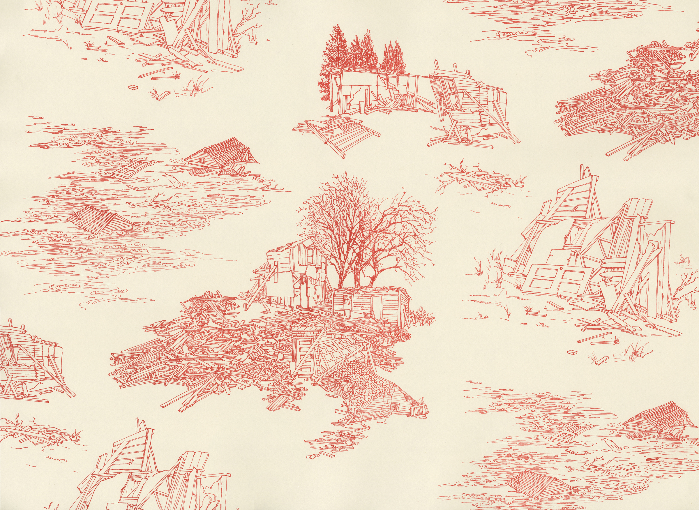 Wanted To See How This Toile Pattern Would Look When It Is Repeated