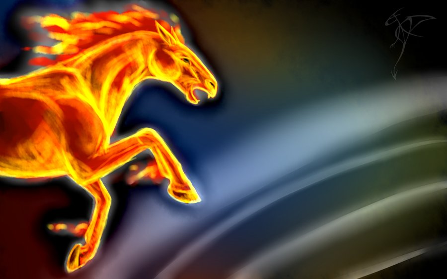 Fire Horse Wallpaper By