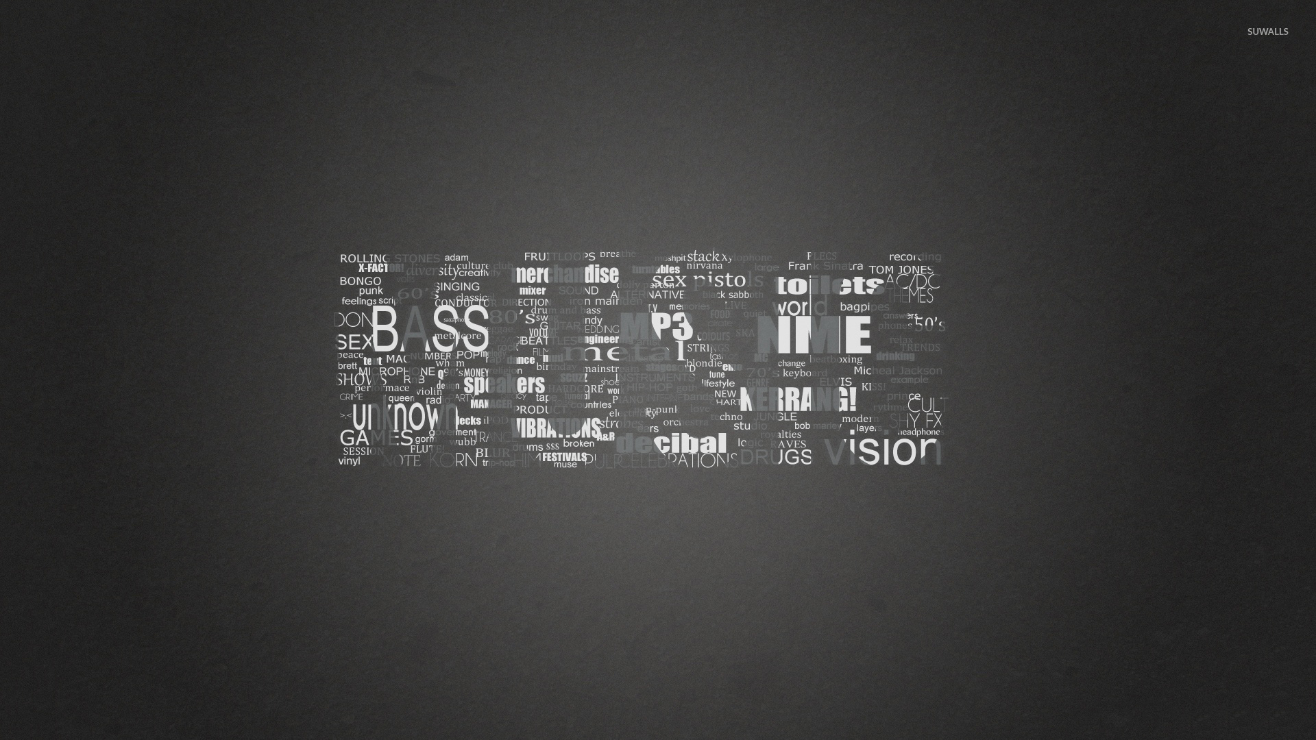 Black And White Music Genres Wallpaper