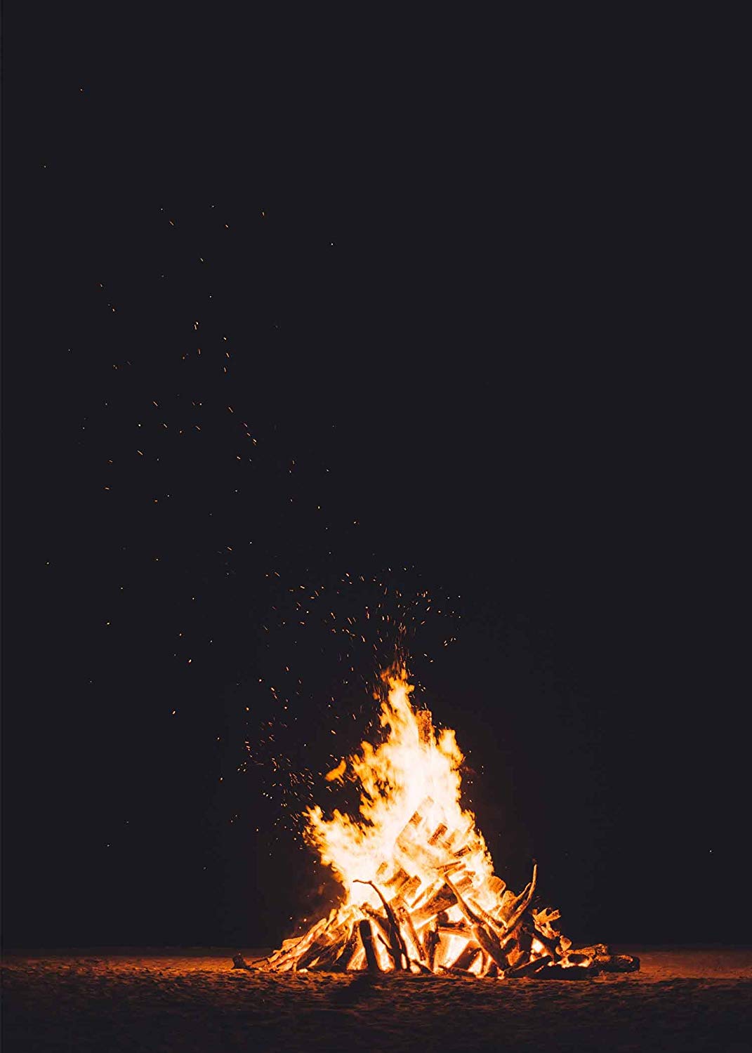 Mme Bonfire Backdrop Campfire Black