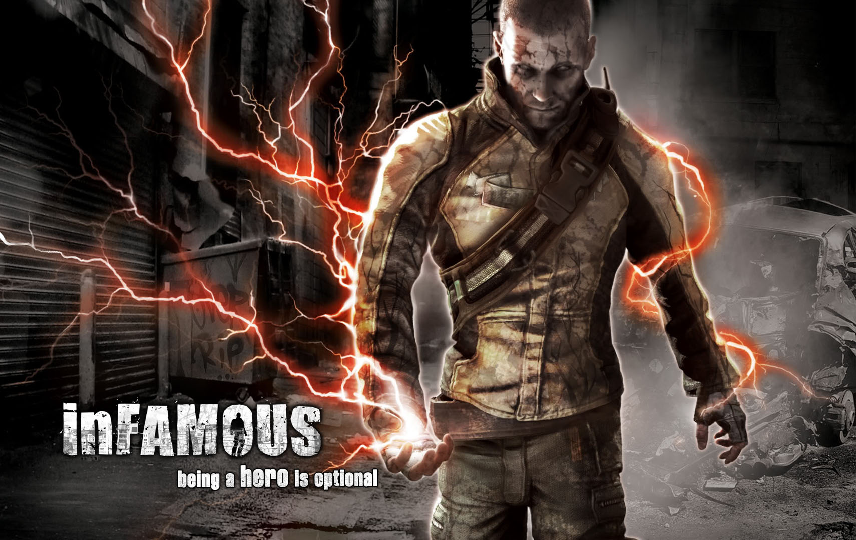 Evil Action Rpg Games Wallpaper Image Featuring Infamous