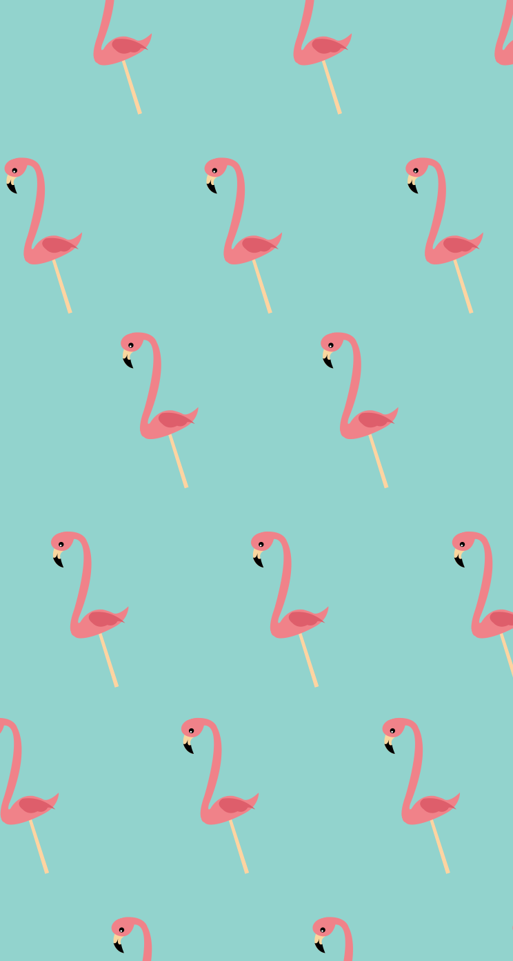 blue flamingo wallpaper