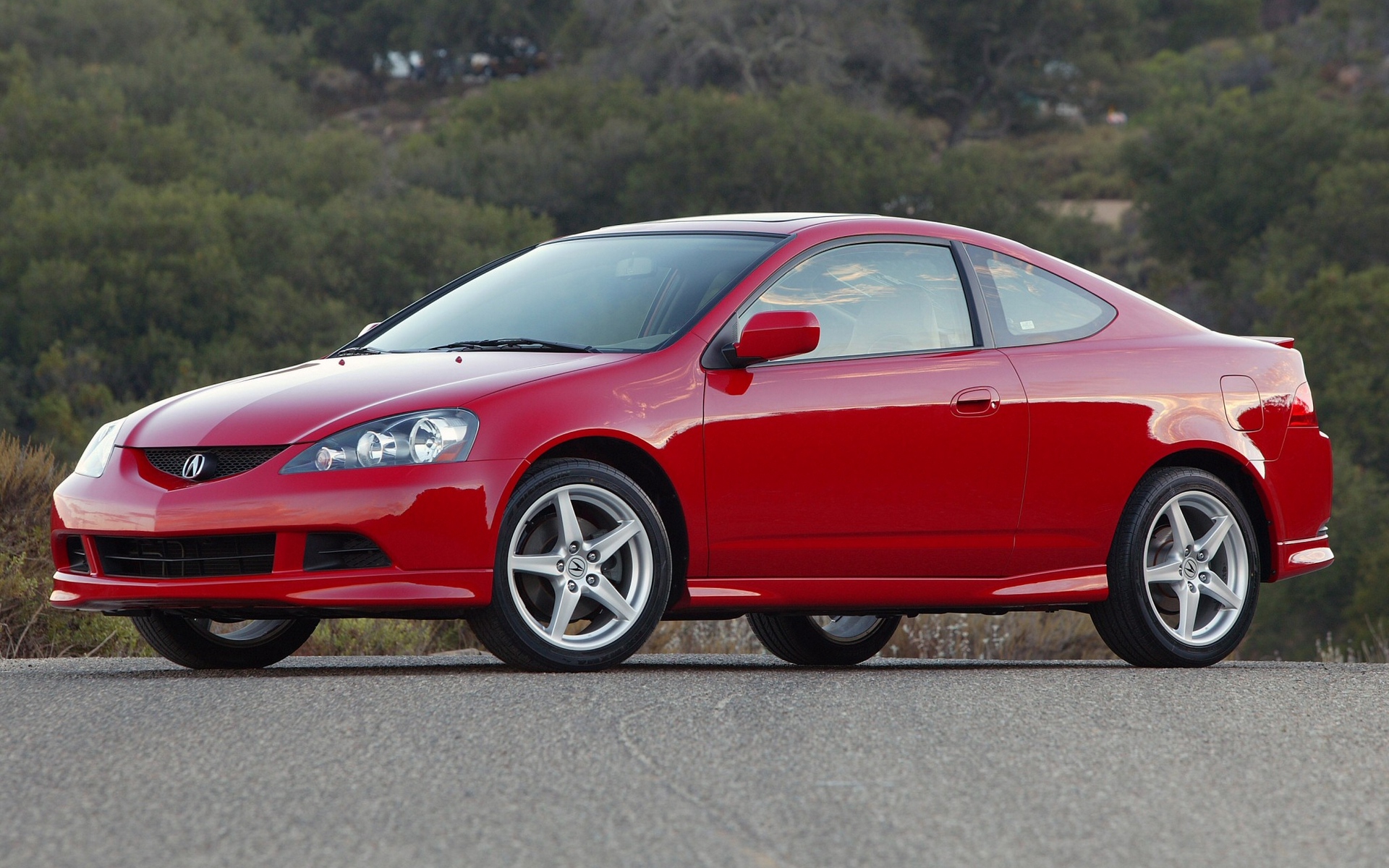 Wallpaper Acura Rsx Red Side Style