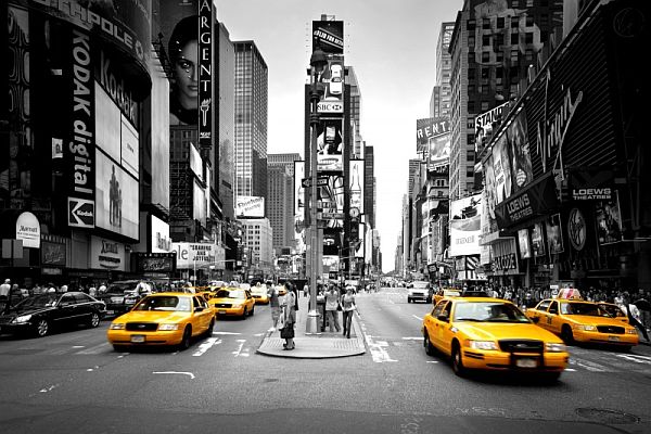 Times Square Wallpaper Black And White Desktop Backgrounds for Free