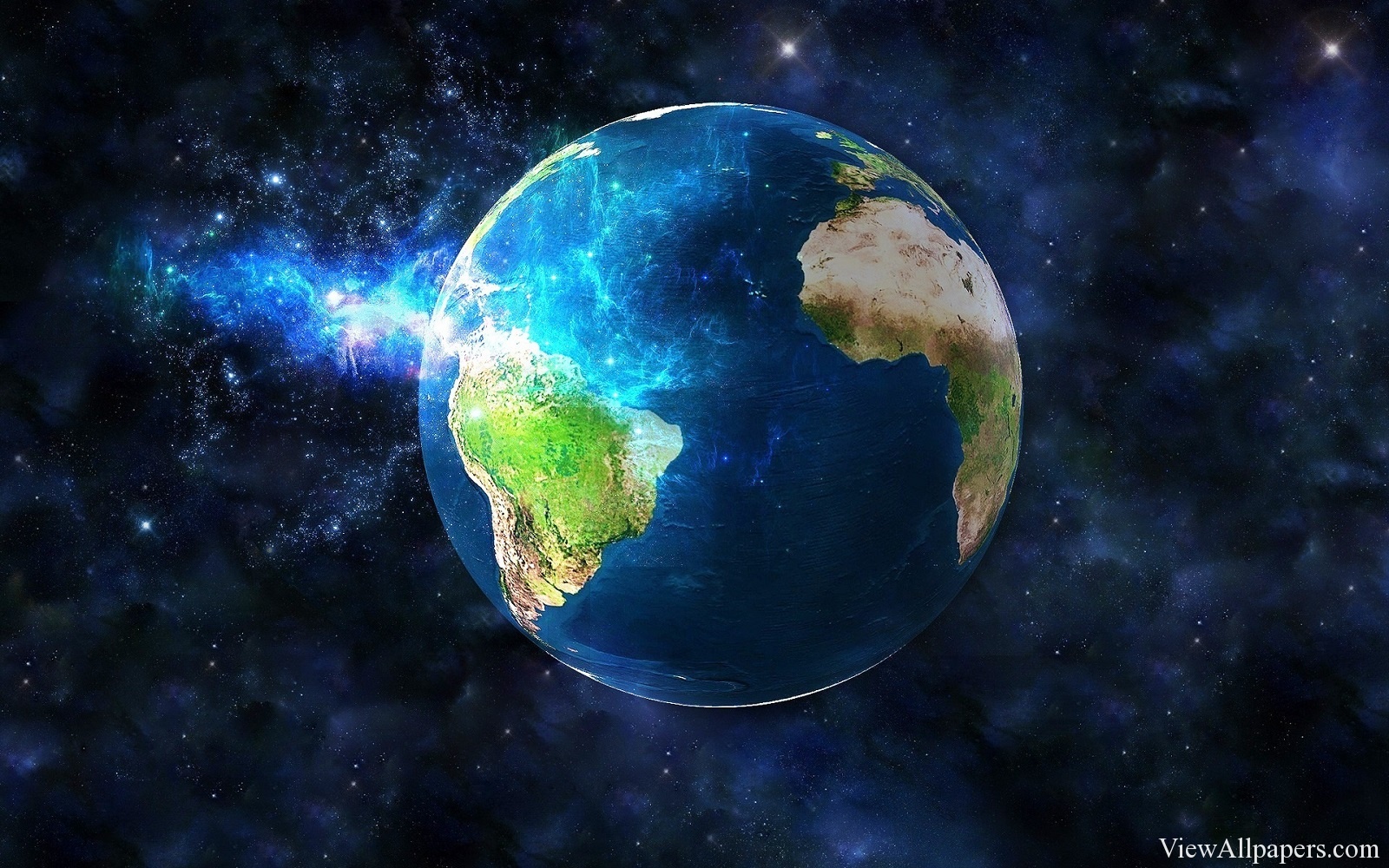 Earth From Outer Space High Resolution Wallpaper