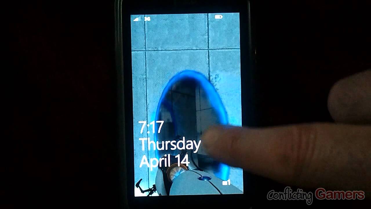 Portal 2   Windows Phone 7 Transparent Lock Screen Wallpaper