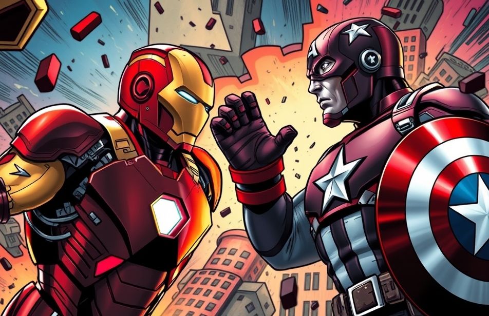 Iron Man Vs Captain America Wallpaper