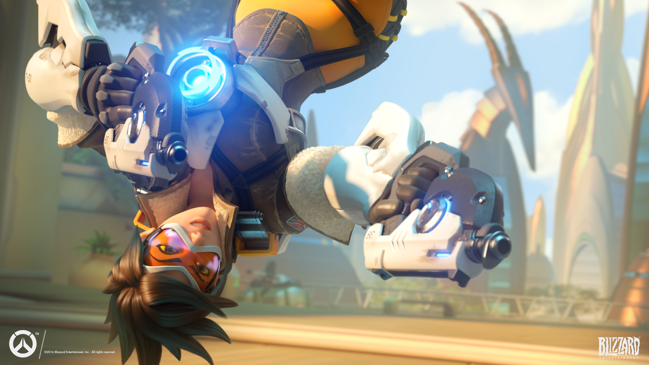 Tracer Overwatch Action Wallpaper HD