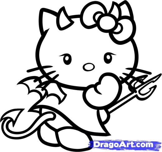Devil Hello Kitty Pictures How To Draw