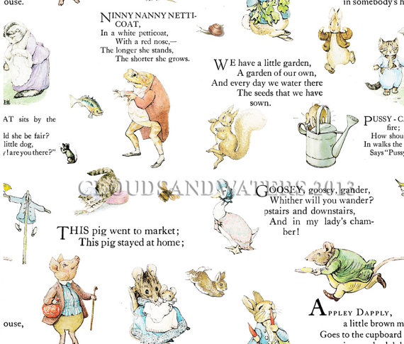 Wallpaper Nursery Rhymes And Decals Beatrix Potter Cecily